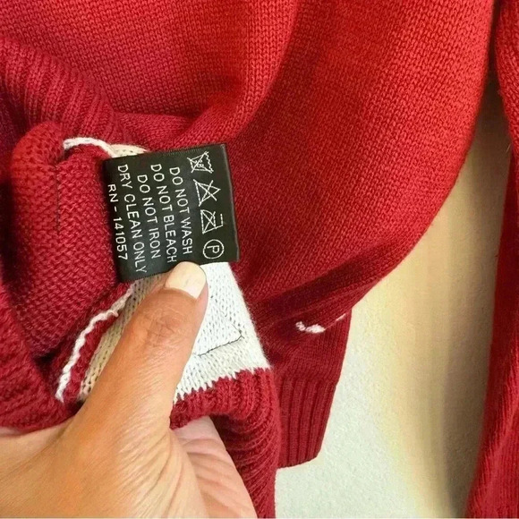 American Stitch Men’s Red Knit Daddy Claus Long Sleeve Pullover‎ Holiday Size L - Picture 10 of 10